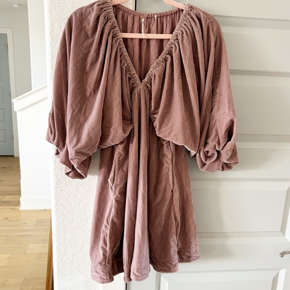 NWT XS free people velvet Portia mini dress